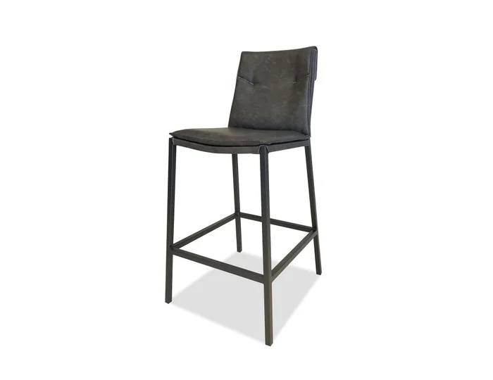 Mobital Harris Counter Stool Grey Leathertte (Set of 2) DCS-HARR-GREY-LOW