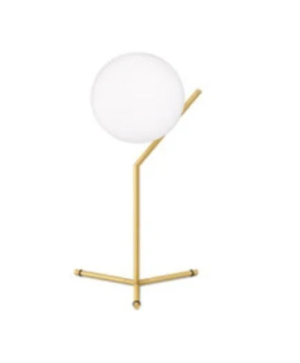 Mobital Luna Table Lamp Large White Glass Polished Gold Frame ALT-LUNA-GOPA-LARGE
