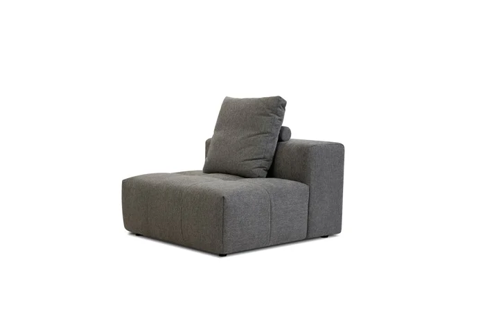 Mobital Mallow Armless Smoke Grey Chenille Fabric SEC-MALL-SMOK-ARMLE