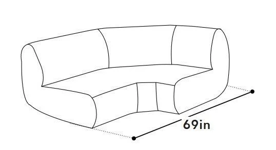 Mobital Moritz Corner Left Piece Alabaster Fabric SEC-MORI-ALAB-CORNL