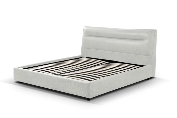 Mobital Noah Upholstered Bed Double Cream Tweed Fabric BED-NOAH-CRTW-DOUBL