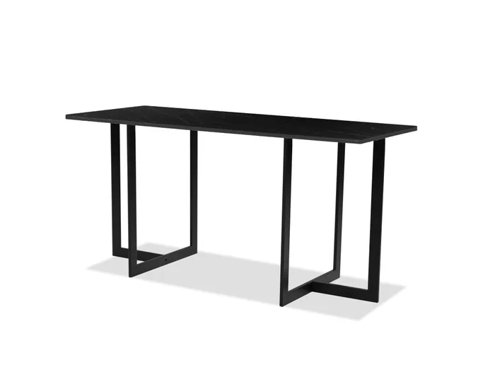 Mobital Onix Desk Black Marble Powder Coated Black Frame ODE-ONIX-BLAC-PCB