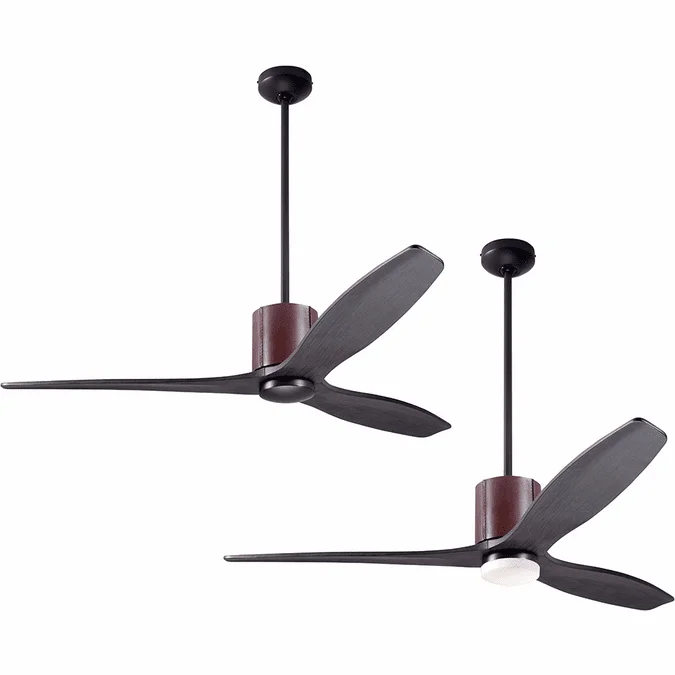 Modern Fan Company LLX-DBCH-54-EB LeatherLuxe DC Modern Dark Bronze with Chocolate Leather LED 54″ Home Ceiling Fan