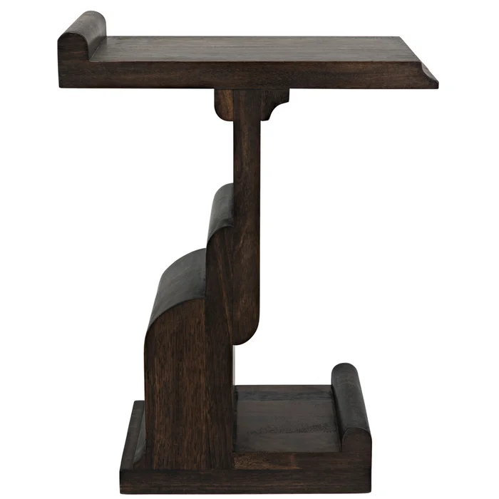 momo side table, ebony walnut