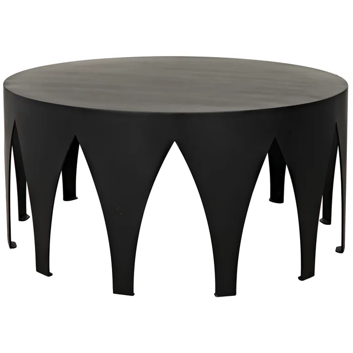 morocco coffee table, black steel