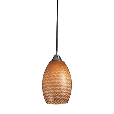 Mulinello One Light Mini Pendant in Satin Nickel (45|517-1C)