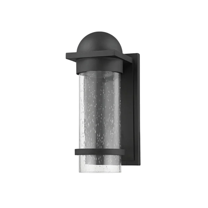 Nero Wall Sconce 1-Light Outdoor LED in Textured Black 5.25L x 5.25W x 12H