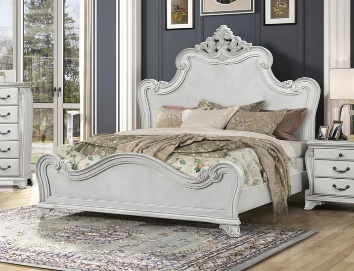 New Classic Cambria Hills Cal King Panel Bed in Gray