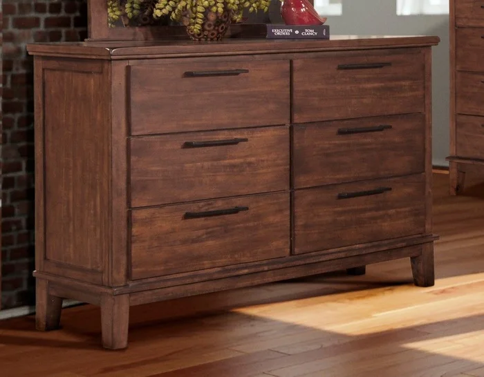 New Classic Furniture Cagney Dresser in Chestnut B594-050