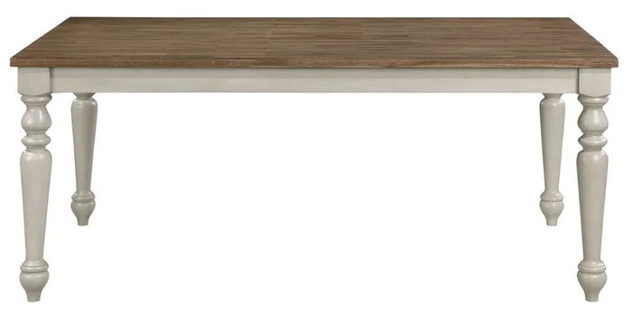 New Classic Furniture Jennifer Dining Table in White/ Brown D7553-10 PROMO