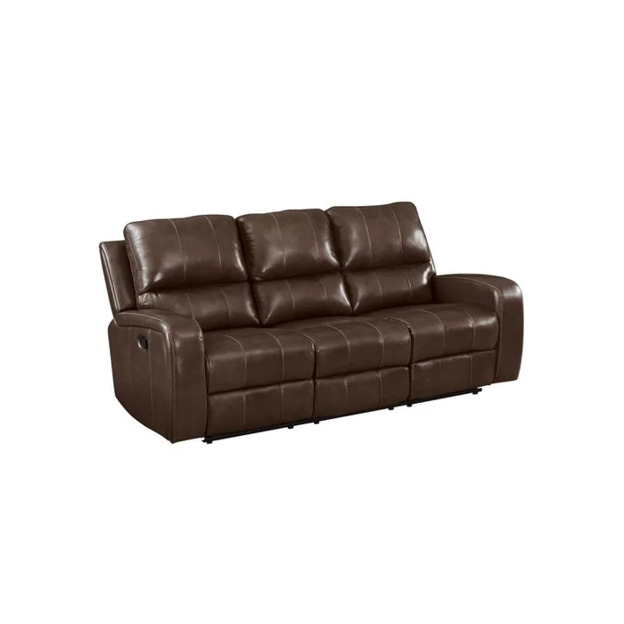 New Classic Furniture Linton Sofa with Dual Recliner in Brown L1721-30-LDB