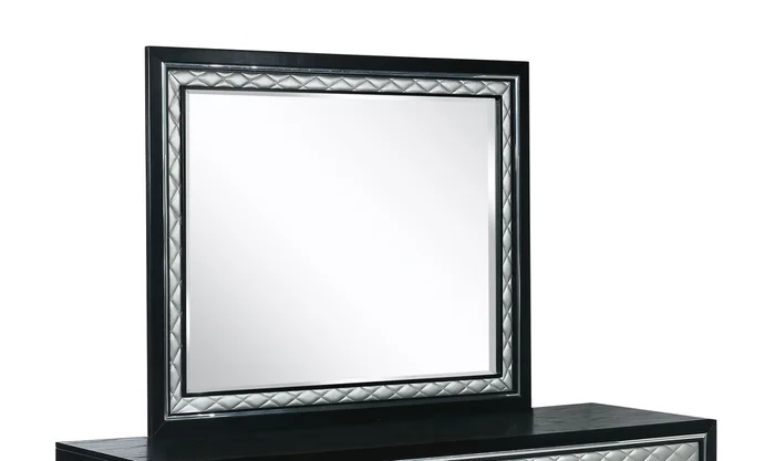 New Classic Furniture Luxor Mirror in Black/Silver B2025-060