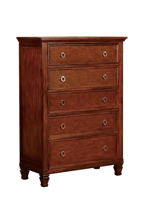 New Classic Furniture Tamarack Chest in Brown Cherry BB044C-070