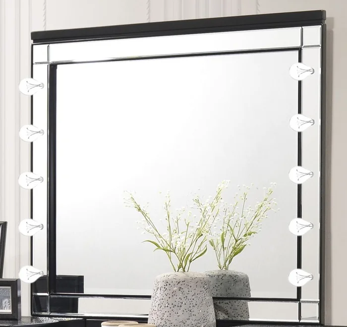New Classic Valentino Vanity Table Mirror in Black BA9698B-091 PROMO