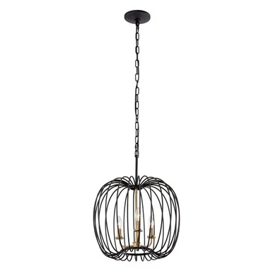 Nico Three Light Pendant in Carbon/Havana Gold (137|375P03CBHG)