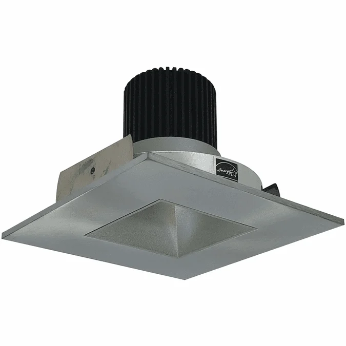 Nora NIO-4SNDSQXHN Iolite Contemporary Haze Reflector / Natural Metal Flange LED 4″ Square Reflector with Square Aperture Recessed Lighting Insert