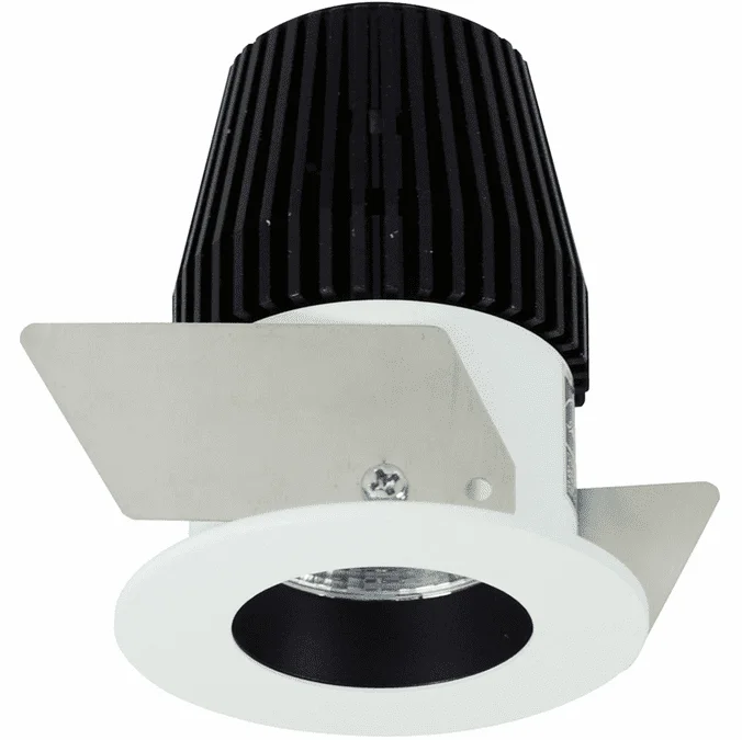 Nora NIOB-1RNGBW Iolite Contemporary Black / White 1” BWF Round LED Recessed Lighting Reflector