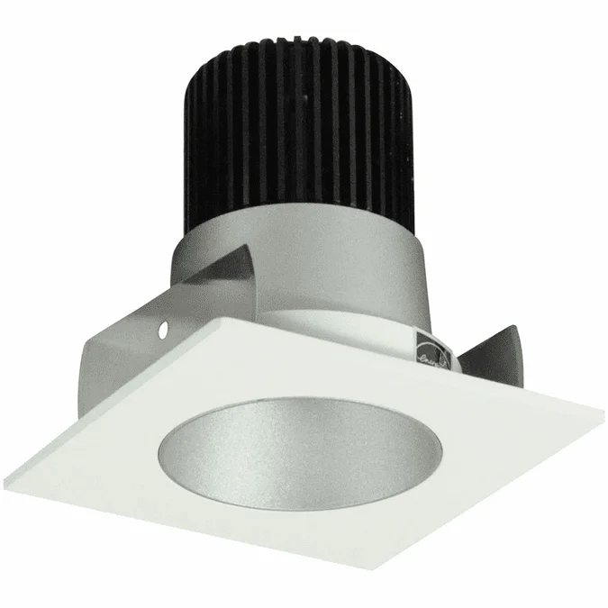 Nora NIOB-2SNDCXHW Iolite Modern Haze Reflector / White Flange LED 2″ Square Reflector with Round Aperture Recessed Lighting Insert
