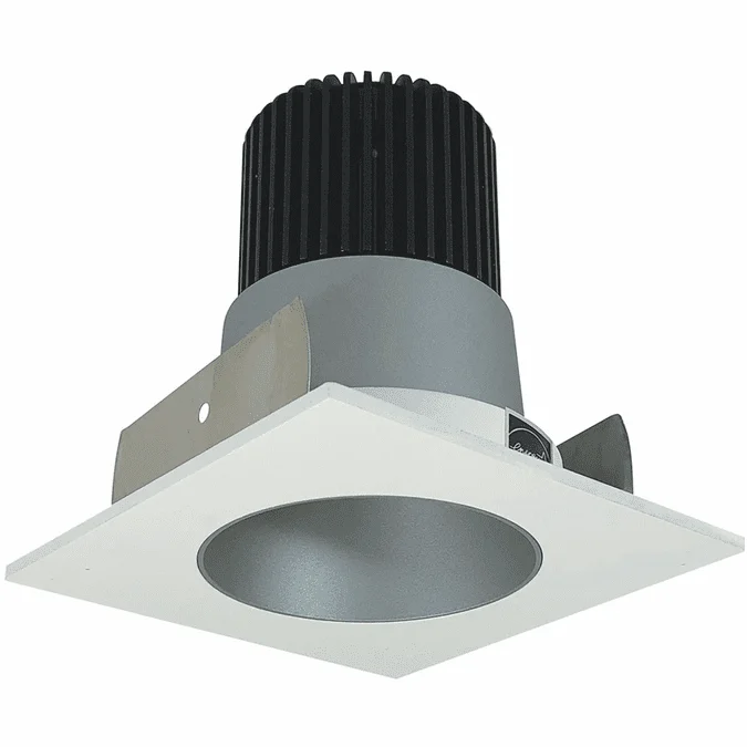 Nora NIOB-2SNDCXHZMPW Iolite Contemporary Haze Reflector / Matte Powder White Flange LED 2″ Square Reflector with Round Aperture Recessed Light Insert