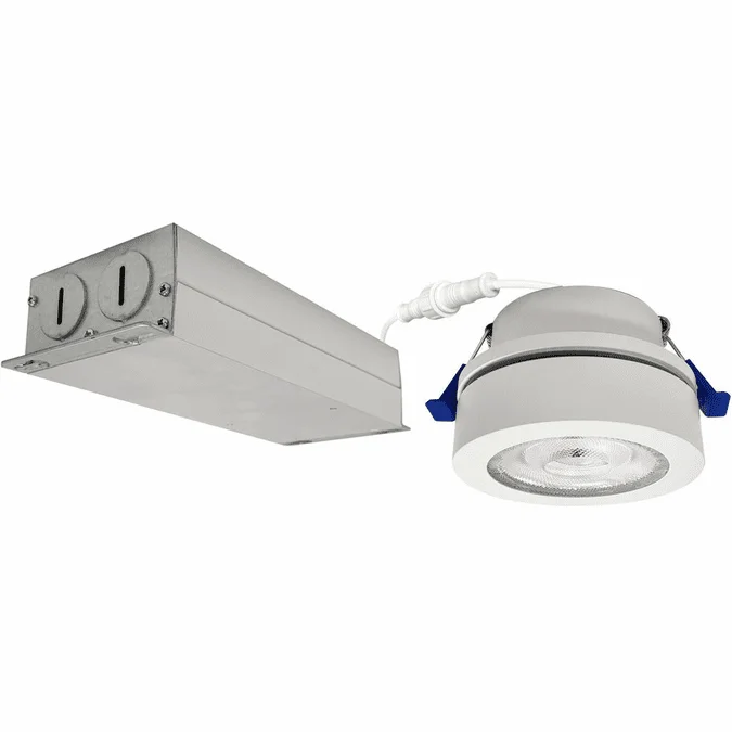 Nora NMW-4MPW Wave Modern Matte Powder White LED 4 Inch Surface Mount Down Lighting Insert