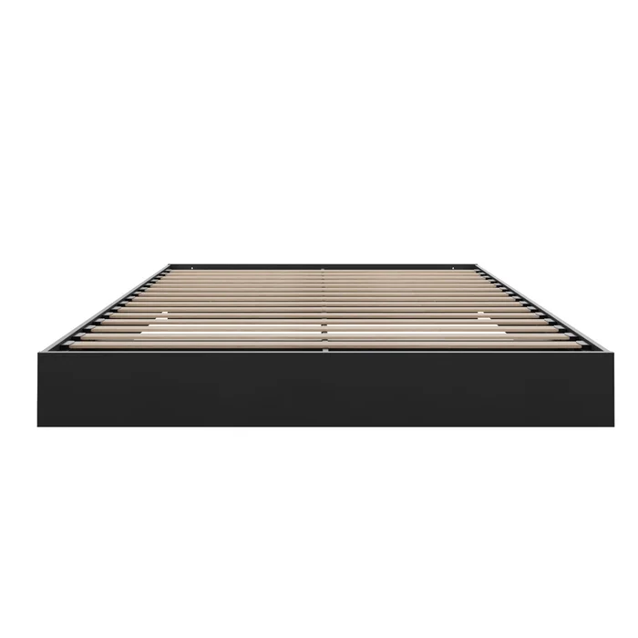 Nordika Queen Platform Bed – Black | Grand lit plateforme Nordika – noir | D08HBGP2 - Image 2