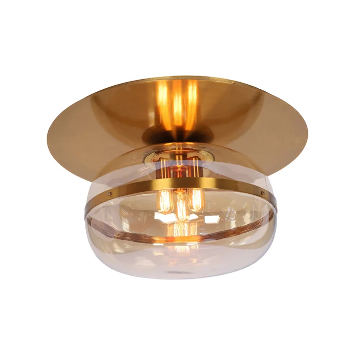 Nottingham Three Light Flushmount in Brass (40|37088-019)
