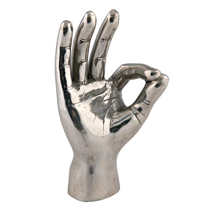 ok sign, silver