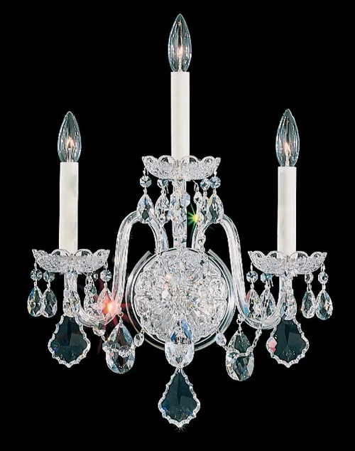 Olde World 3 Light 120V Wall Sconce in Aurelia with Heritage Handcut Crystal (168|6808-211H)