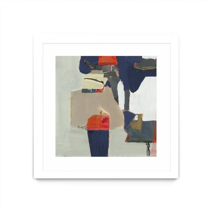 Orange Crush V9 Matted and Framed White 36×36 Wall Art|uvre dart murale encadre blanche et mate Orange Crush V9 36×36