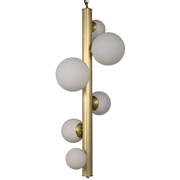 orellana chandelier, metal with brass finish