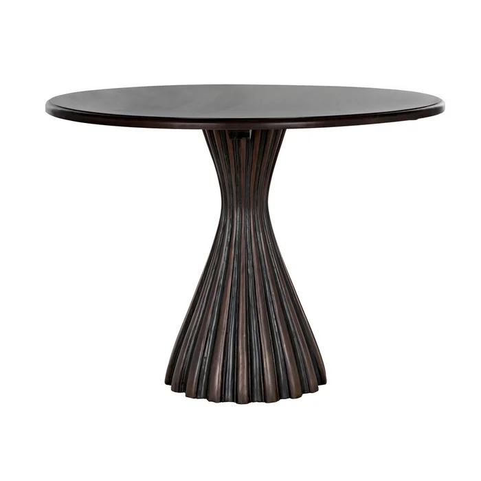 osiris dining table, pale rubbed with light brown trim