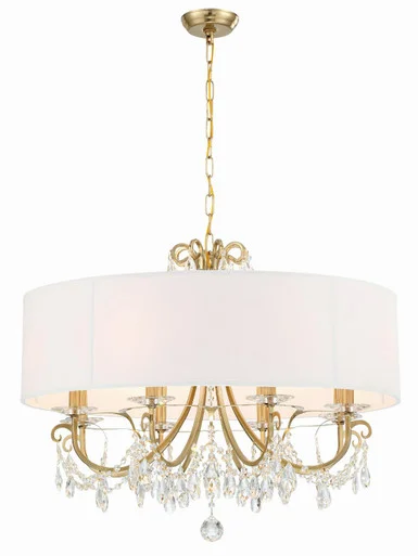 Othello Eight Light Chandelier in Vibrant Gold (60|6628-VG-CL-MWP)