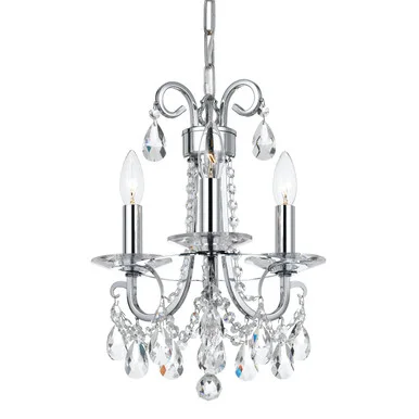 Othello Three Light Mini Chandelier in Polished Chrome (60|6823-CH-CL-SAQ)