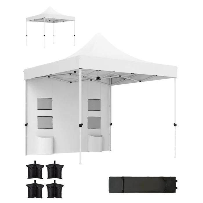 Outsunny 10′ X 10′ Heavy Duty Pop Up Canopy Tent, Upf50+, White