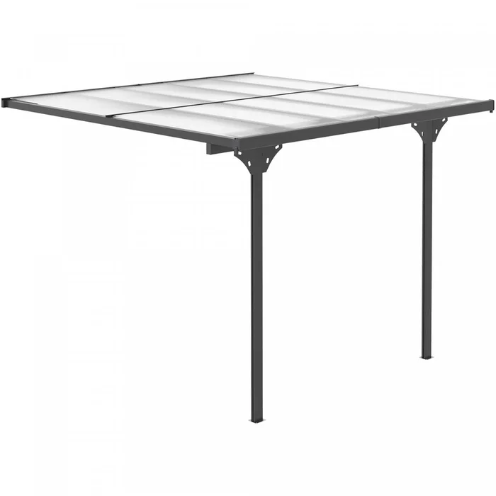 Outsunny 10′ X 10′ Outdoor Hardtop Pergola Polycarbonate Roof Gazebo Grey|Outsunny Pergola Exterieure A Toit Rigide En Polycarbonate Gazebo Gris