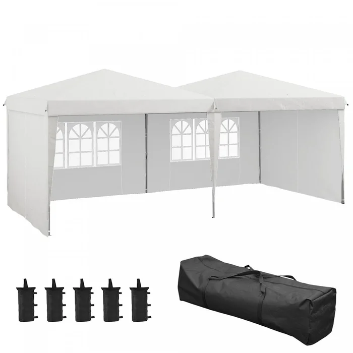 Outsunny 10′ X 19′ Pop Up Canopy Tent With Sidewalls, Instant Sun Shelter, Tents For Parties, Height|Outsunny Tente De 10′ X 19′ Avec Parois Laterales, Abri Solaire Instantane, Tentes Pour Fetes, Haute