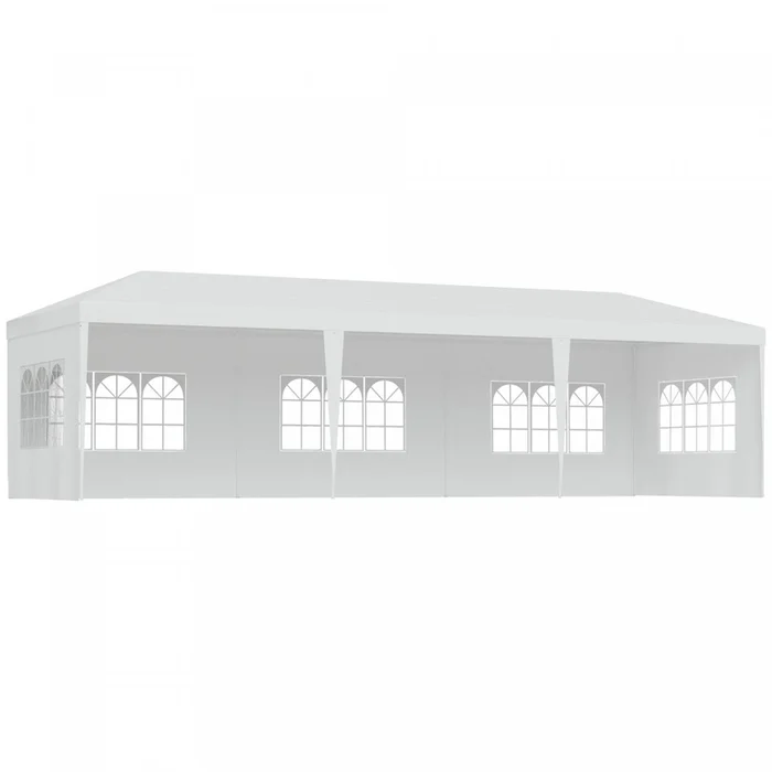 Outsunny 10 X 28ft Portable Party Tent, Gazebo Wedding Party Tent For Garden Dining And Outdoor With|Tente De Fete Portable Outsunny 10 X 28 Pieds, Tonnelle De Fete De Mariage Pour Repas De Jardin Et E