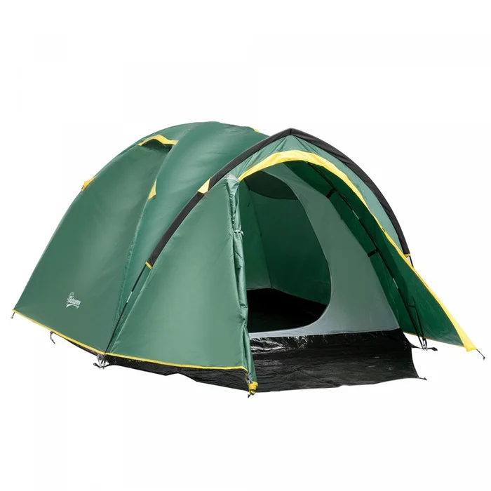 Outsunny 2-3 Person Camping Tent With Weatherproof Vestibule, 2 Rooms, Backpacking Tent With 2 Mesh |Outsunny Tente De Camping Dome Avec Vestibule Pour 2-3 Personnes Avec Vestibule Resistant Aux Intemp