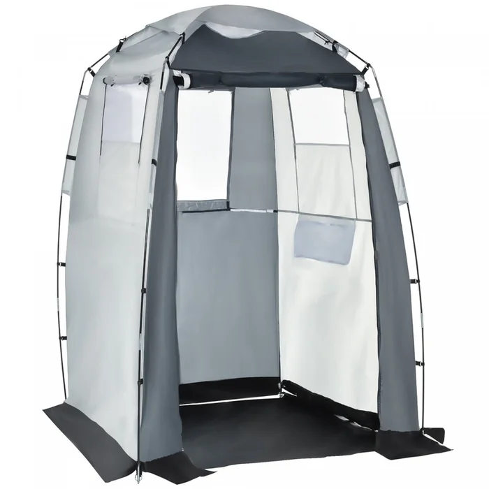Outsunny 60 X 60 X 82 Shower Tent Extra Wide Changing Room Privacy Portable Camping Shelters With|Outsunny 152,4 X 152,4 X 203,2 Cm Tente De Douche Vestiaire Confidentialite Abris De Camping Portabl