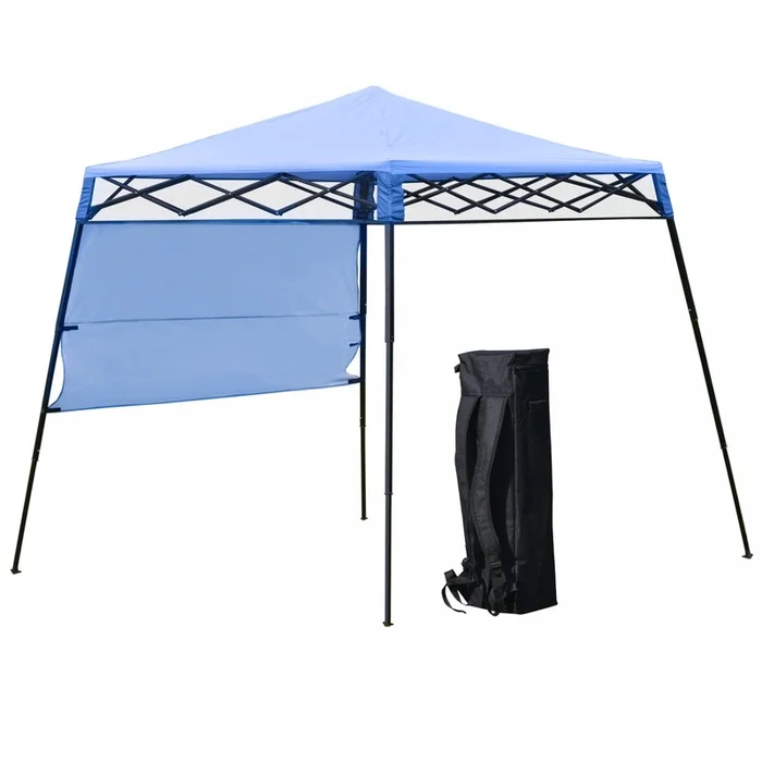 Outsunny 7′ X 7′ Garden Foldable Pop Up Gazebo Tent With Backpack & Adjustable Legs Outdoor Party Ca|Outsunny 7 ‘x 7’ Tente De Jardin Pliable Avec Sac A Dos Et Pieds Reglables Auvent De Fete En Plein A