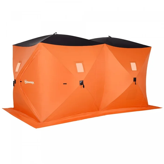 Outsunny 8-person Pop-up Ice Fishing Shelter, Portable Ice Fishing Tent With Ventilation Windows And|Tente De Peche Sur Glace Avec Abri Sur Glace Portable Pour 8 Personnes Outsunny Avec Fenetres De Ven