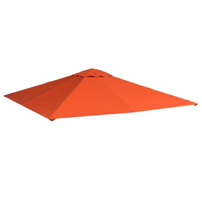 Outsunny 9.8′ X 9.7′ Square Gazebo Canopy Replacement Uv Protected Top Cover Sun Shade Orange|Outsunny 10′ X 10′ Toile De Rechange Pour Pavillon Tonnelle Tente Toit De Remplacement Gazebo De Jar