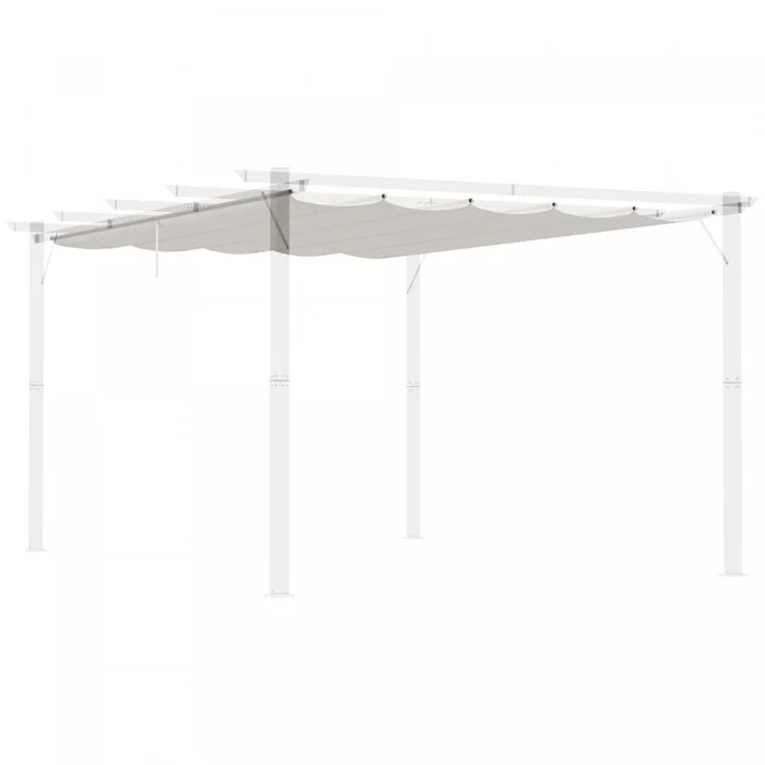 Outsunny Retractable Replacement Pergola Canopy For 10′ X 13′ Pergola, Pergola Cover Replacement, Cr|Outsunny Auvent De Rechange Retractable Pour Pergola De 13,1 X 9,8 Pi, Housse De Rechange Pour Pergo