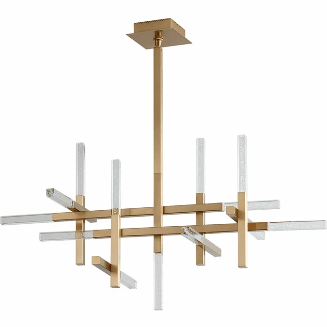 Oxygen 3-637-40 Atlantis Contemporary Aged Brass LED Hanging Chandelier