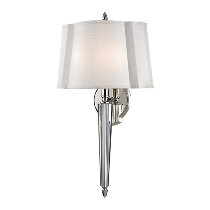 Oyster Bay 2-Light Wall Sconce in Polished Nickel 12L x 12W x 21.5H