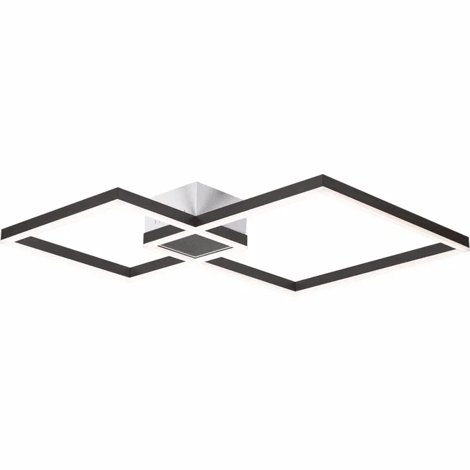 PageOne PC010103-SDG Fractal Contemporary Satin Dark-Gray LED Flush Mount Light Fixture