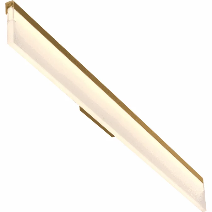 PageOne PW030003-AB Lange Modern Antique Brass LED 35.5″ Bathroom Light Sconce