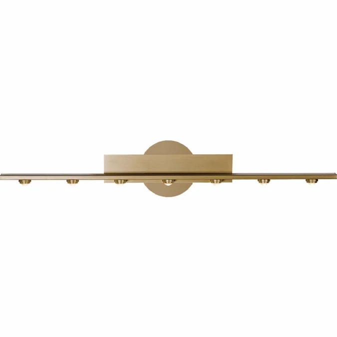 PageOne PW030028-BC Leonardo Contemporary Brushed Champagne LED 7-Light Bath Wall Sconce