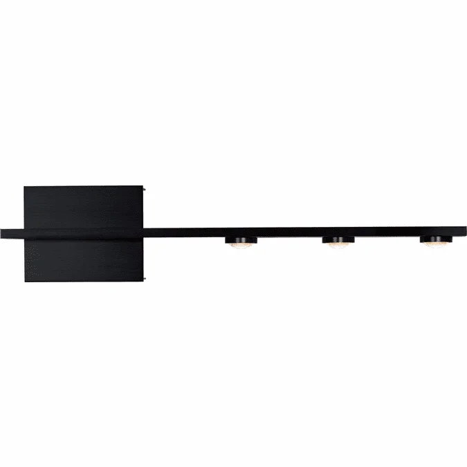 PageOne PW131323-SBB Aurora Contemporary Satin Brushed Black LED Lighting Sconce