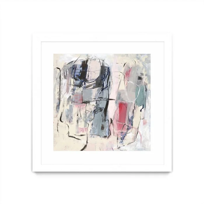 Palpitation Monitor Matted and Framed White 30×30 Wall Art|uvre dart murale encadre blanche et mate Palpitation Monitor 30×30